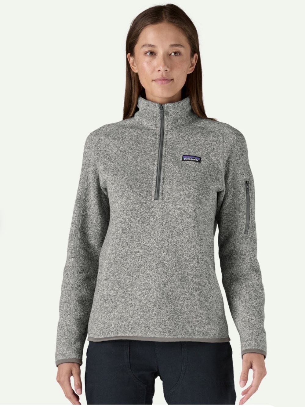 Patagonia Gray Heather 1/4-Zip Women's Fleece Pullover